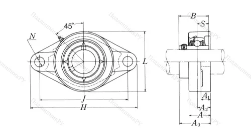 Подшипниковый узел UCFL 206 D 1 (NSK) в Набережных Челнах