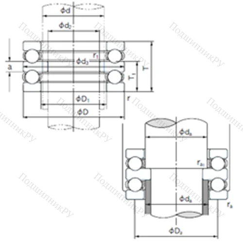 Подшипник шариковый упорный 52334