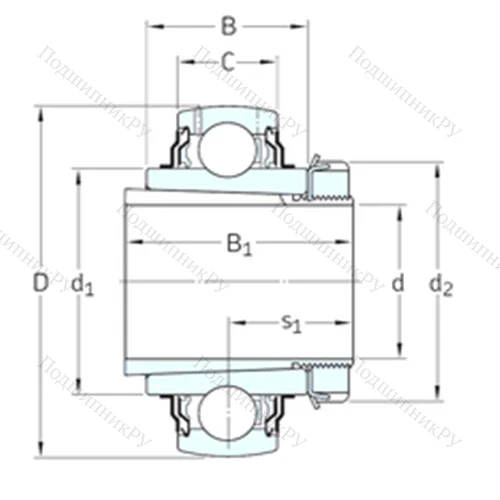 Подшипник шариковый радиальный YSA 211-2FK+HE 2311 от производителя  SKF