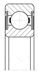 Модификация подшипника 6-180205К6С2 размер 25x52x15 от производителя  ГПЗ-23