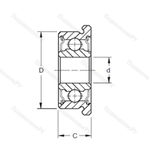 Подшипник шариковый радиальный F 61705-2RS