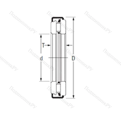 Подшипник игольчатый упорный AXZ 6 12 26,4