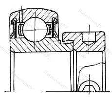 Модификация подшипника 780208КНС17 размер 40x80x22/43,7 от производителя  ГПЗ-8