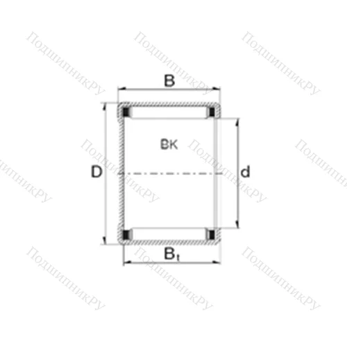 Подшипник игольчатый радиальный BK 3026