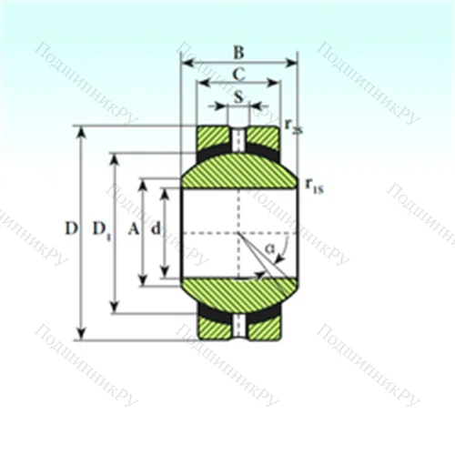 Подшипник скольжения сферический SSR 14