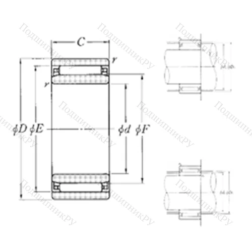 Подшипник игольчатый радиальный NAO-90?120?30
