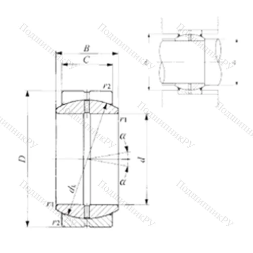 Подшипник скольжения сферический GE 280ES