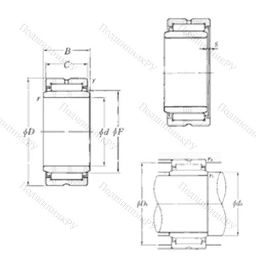 Подшипник игольчатый радиальный MR 11614648+MI-9611648