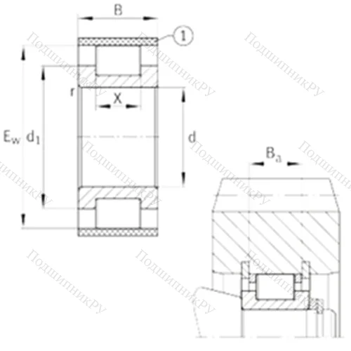 Подшипник роликовый радиальный