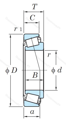 Конический роликовый подшипник 30217 JR от производителя  KOYO