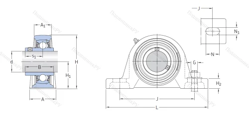Подшипниковый узел SY 35 TF в Набережных Челнах
