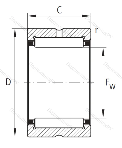 Игольчатый подшипник RNA 4906 XL от производителя  INA