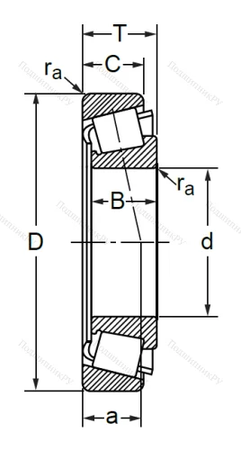 Конический роликовый подшипник 7310 А (СПЗ-9)