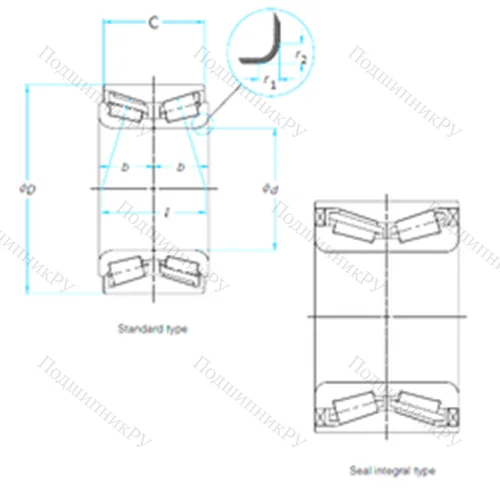 Подшипник роликовый упорно-радиальный RW 410