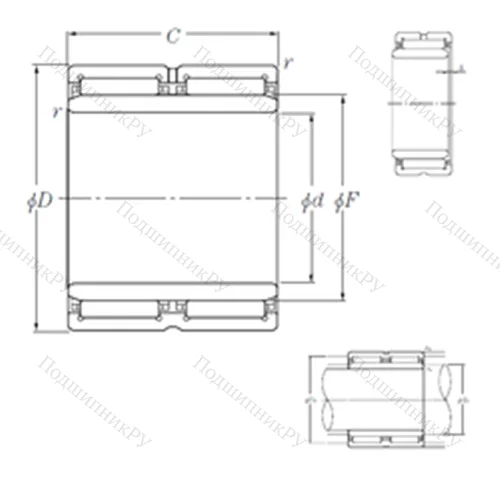 Подшипник игольчатый радиальный NA 6908R
