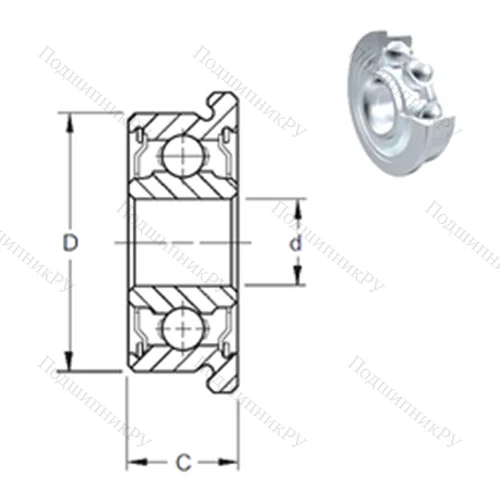 Подшипник шариковый радиальный SFR 1-5-2Z
