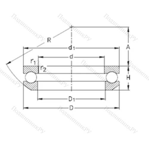 Подшипник шариковый упорный 53413-MP