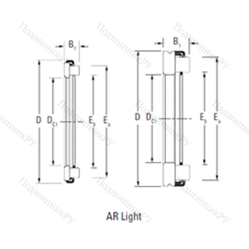 Подшипник игольчатый упорный AR 10 65 90,4
