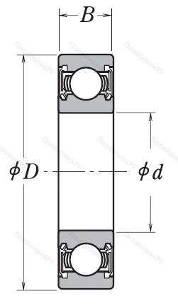 Однорядный шариковый подшипник 6205 DDU CM
