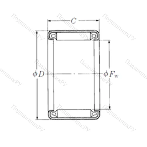 Подшипник игольчатый радиальный BH-1312 от производителя  NSK