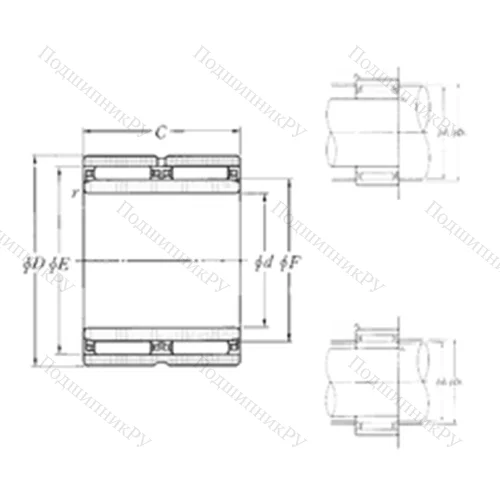 Подшипник игольчатый радиальный NAO-17?30?26ZW