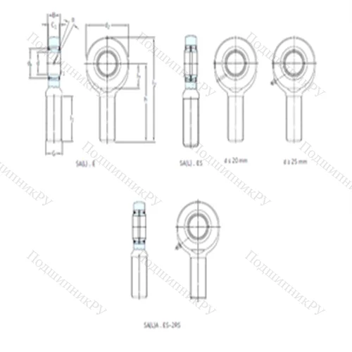 Подшипник скольжения сферический SALA 80ES-2RS от производителя  SKF