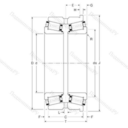 Подшипник роликовый радиально-упорный 130069X/130127H