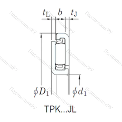 Подшипник игольчатый упорный TPK 6078JL