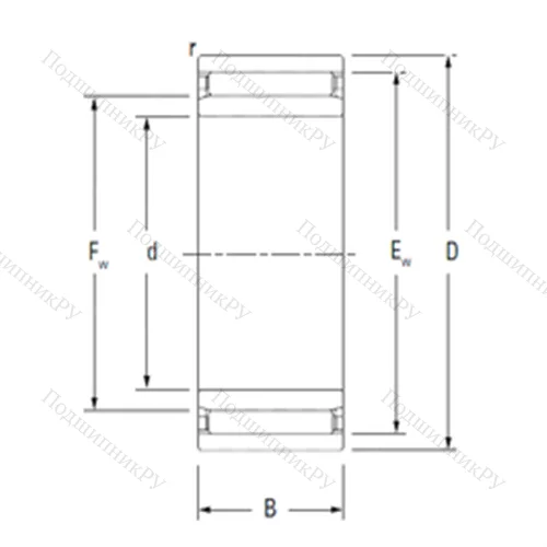 Подшипник игольчатый радиальный NAO 65X 95X 60