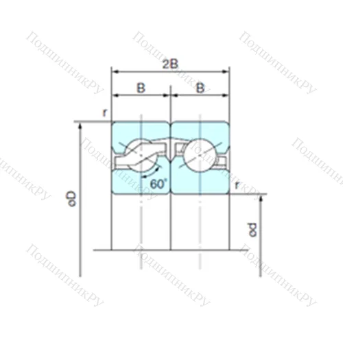 Подшипник шариковый упорно-радиальный спаренный 45TAB 07DF
