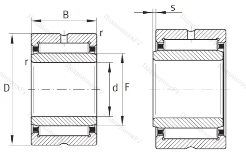 Игольчатый подшипник NA 4911 XL от производителя  INA