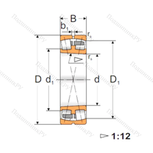 Подшипник роликовый радиальный самоцентрирующийся 22224K