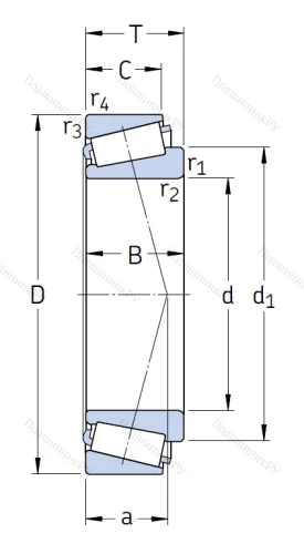 Конический роликовый подшипник 33207/Q