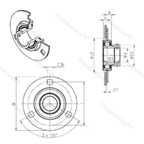 Подшипниковый узел шариковый радиальный ESPF 204