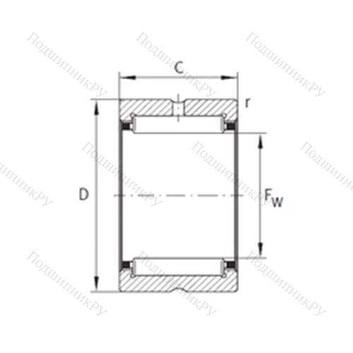 Подшипник игольчатый радиальный NK 28/30-XL
