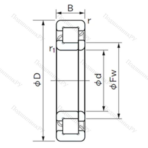 Подшипник роликовый радиальный NUP 2328