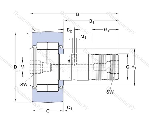 Подшипник NUKR 40 A