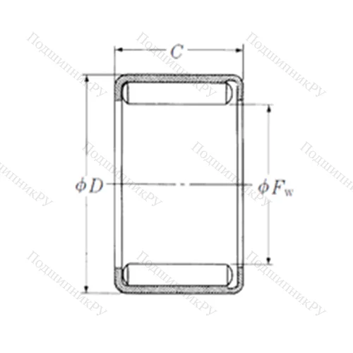 Подшипник игольчатый радиальный Y-2018