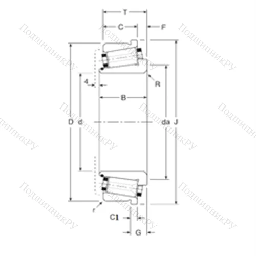 Подшипник роликовый радиально-упорный 100031X/100076XC