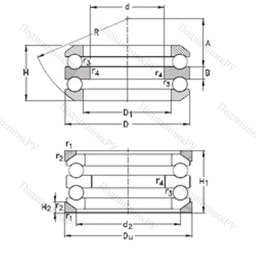 Подшипник шариковый упорный 54213-MP+U 213 от производителя  NKE