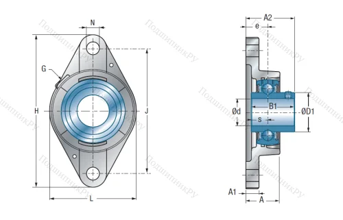 Подшипниковый узел UCFLE 205