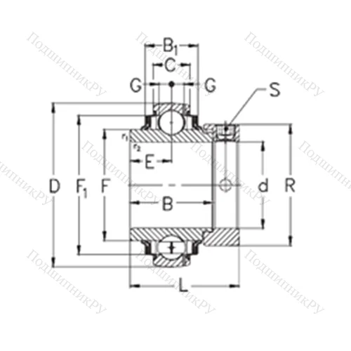 Подшипник шариковый радиальный GE 17-KRRB