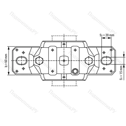 Разборный корпус опорного блока SNL 508-607 / Вал 35мм