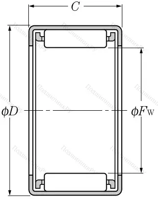Игольчатый подшипник HK 1512 FM