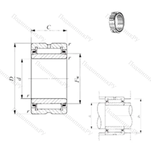 Подшипник игольчатый радиальный NA 4944