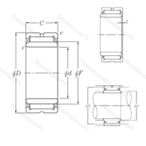 Подшипник игольчатый радиальный NK 24/20R+IR 20?24?20