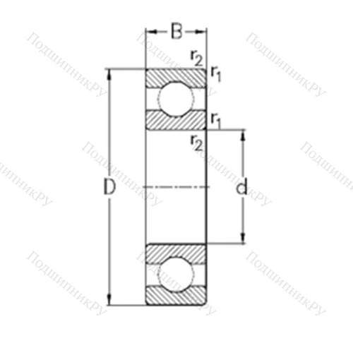 Подшипник шариковый радиальный 6056-M