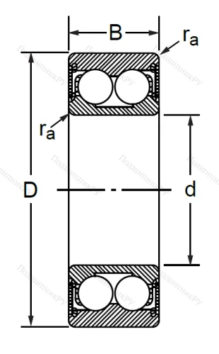 Радиально-упорный шариковый подшипник 3056305 2RS (3305 A 2RSTN) в Набережных Челнах