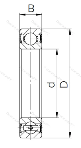Шариковый однорядный подшипник 180212 (6212 2RS) в Набережных Челнах