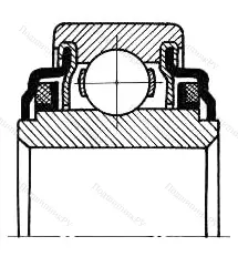 Модификация подшипника 6-530206К1С9 размер 30x62x16/24 от производителя  ГПЗ-1